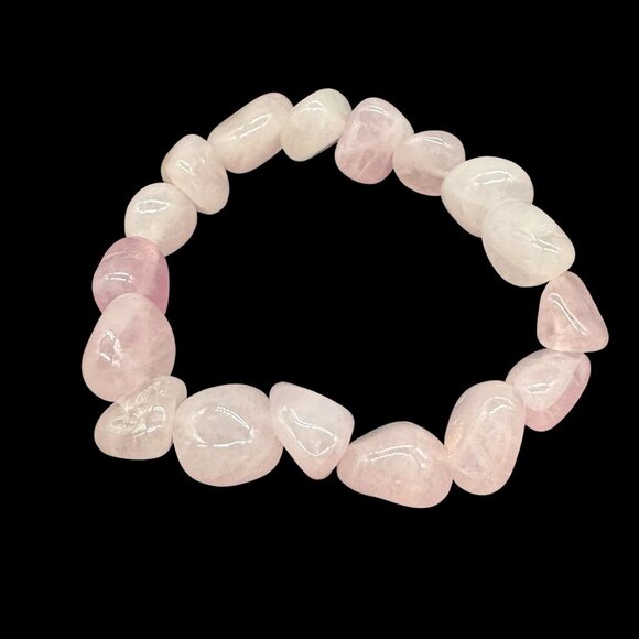 Rose Quartz Beads Stretchy Bracelet *tested* - Picture 1 of 6